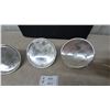 Image 2 : Three Silver-Tone Round Metal lamp reflectors