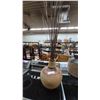 Image 2 : Rustic Earthenware Vase with Woven Rattan and Decorative Sticks and Cylindrical Pot with Stand