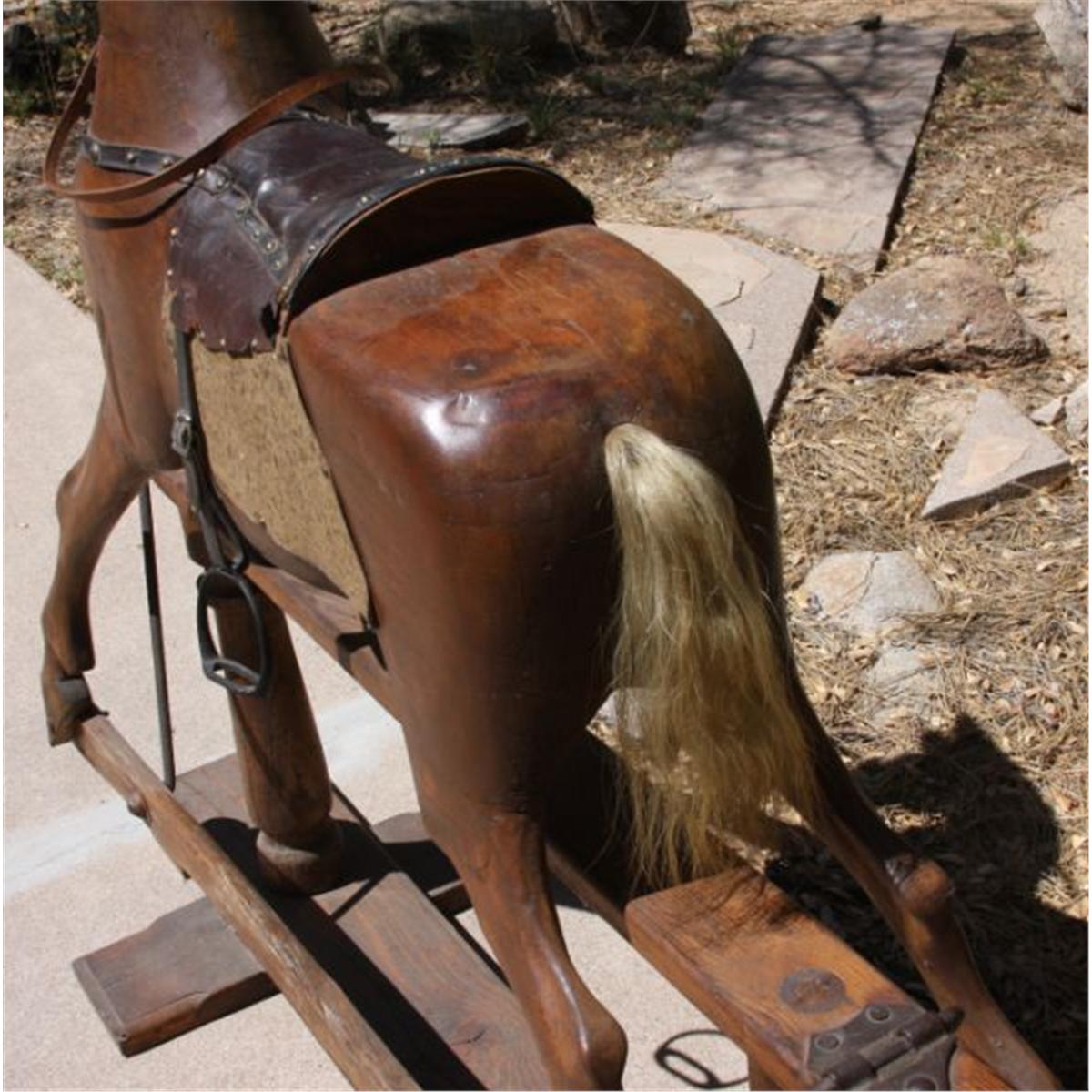 Handcarved Glider Antique Rocking Horse