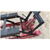 Image 2 : Motorcycle Lift Jack with Foot Pedals, Hydraulic Cylinder, and Casters