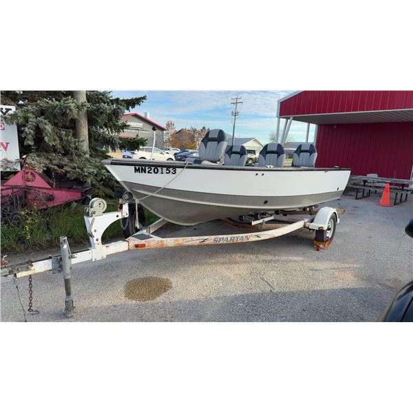 19.5 Ft Boat with 90 HP Yamaha Outboard and Spartan Trailer