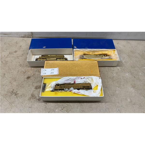 3 H.O. Scale Brass Locomotives