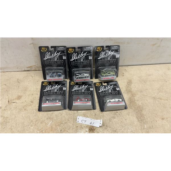 Six Shelby Collectibles 50th Anniversary 1:64 Die-Cast Cars, GT500, Cobra 427, Daytona