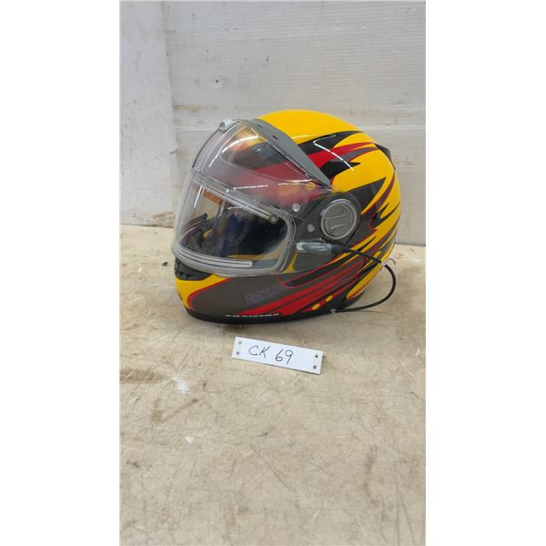 Scorpion EXO-400 BRP Full-Face Snowmobile Helmet, Yellow/Black/Red, Snell M2005 and DOT