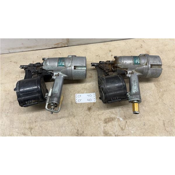 Two Hitachi NV 83A2 3 1/4” Coil Nailers