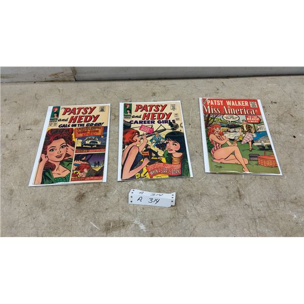 Marvel Patsy and Hedy #109, #107 and Patsy Walker Miss America #88 Comic Books