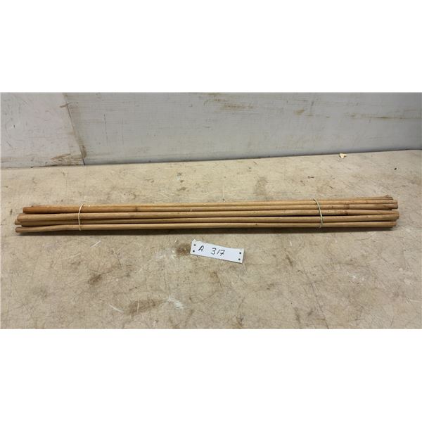 Bundle of Natural Unfinished Wooden Dowel Rods, Approximately 32” Long