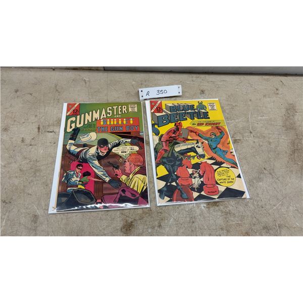 Charlton Comics Gunmaster #1 November 1966 and Blue Beetle #1 April 1967, 12 Cent Issues