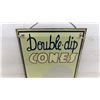 Image 3 : "Double-Dip Cones 5¢" Vintage-Style Tin Advertising Sign with Ice Cream Cone Graphic, 17 × 7”