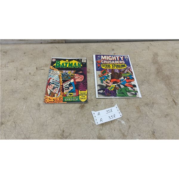 Batman #173 and The Mighty Crusaders #7 Vintage Comic Books, $0.12