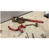 Image 5 : Vintage Hand Brace Drills, Ridgid Pipe Wrench, Clamp, Vision-Aire 12V Defroster