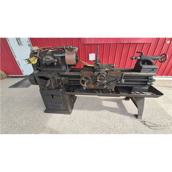 Carroll-Jamieson Metal Lathe, 48” Bed, Approx. 7” Swing, with Chucks and Tooling