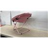 Image 2 : Child’s Foldable Faux Fur Saucer Chair, Pastel Tie-Dye with Pink Frame