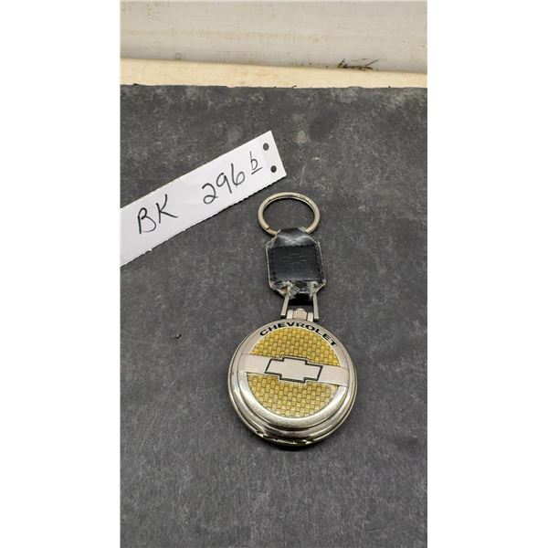 Chevrolet Quartz Keychain Pocket Watch by M.Z. Berger, Model CHY050 with Singapore Movement