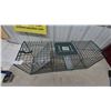 Image 2 : Havahart Style Single-Door Live Animal Trap, Green Wire Mesh With Gravity Door and Trip Plate