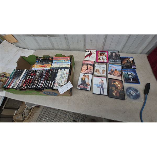 Large Collection of 60 DVDs and Blu-rays Including Harry Potter, NCIS, Entourage and Glee