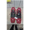 Image 1 : Powderidge 25” Snowshoes with Red and Black Deck, Black Bindings and Aluminum Frame