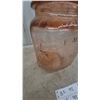 Image 4 : Vintage Planters Pennant Salted Peanuts Pink Depression Glass Jar with Peanut Finial Lid