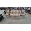 Image 1 : Antique French Neoclassical Carved Wood Parlor Set, Settee 54” and Two Armchairs, Striped