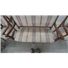 Image 4 : Antique French Neoclassical Carved Wood Parlor Set, Settee 54” and Two Armchairs, Striped