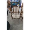 Image 5 : Antique French Neoclassical Carved Wood Parlor Set, Settee 54” and Two Armchairs, Striped