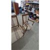 Image 8 : Antique French Neoclassical Carved Wood Parlor Set, Settee 54” and Two Armchairs, Striped