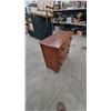 Image 3 : Vintage Three-Drawer Wooden Dresser With Wooden Knob Handles and Dovetail Joints 34”×36”×16”