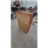 Image 7 : Vintage Wooden Drop-Front Secretary Desk With Three Drawers and Interior Cubbies 45”×51”×13”