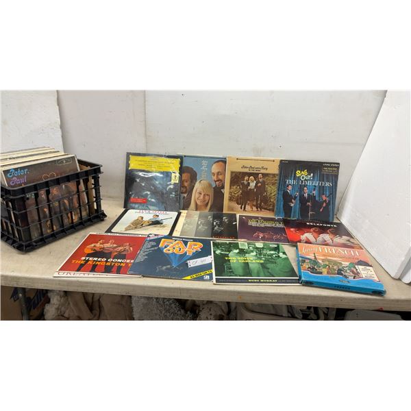 Vintage Vinyl Record Collection, Folk, Classical, Pop, Peter Paul and Mary, Kingston Trio