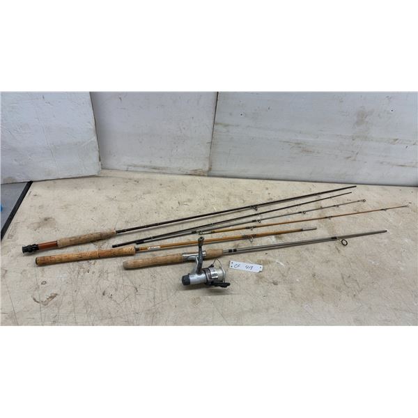 Two Fishing Rods and 1 Reel