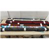 Image 1 : Assorted Fabric Rolls Including 100% Polyester, Silk-Content, Leopard Print and Abstract Designs