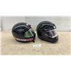 Image 1 : Two DOT-Certified Full-Face Motorcycle Helmets, Size XXL and Unknown