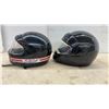 Image 3 : Two DOT-Certified Full-Face Motorcycle Helmets, Size XXL and Unknown