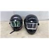Image 5 : Two DOT-Certified Full-Face Motorcycle Helmets, Size XXL and Unknown