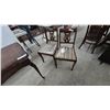 Image 5 : Vintage Classical Revival Dining Set, Table With Cabriole Legs and Four Lyre-Back Chairs