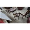 Image 7 : Vintage Classical Revival Dining Set, Table With Cabriole Legs and Four Lyre-Back Chairs