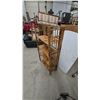Image 2 : Vintage Four-Tier Bamboo Shelving Unit Étagère With Slatted Shelves. 51”×28”×12”