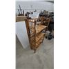 Image 3 : Vintage Four-Tier Bamboo Shelving Unit Étagère With Slatted Shelves. 51”×28”×12”
