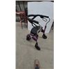 Image 1 : Rollator Four-Wheeled Mobility Walker in Purple with Padded Split Seat