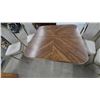 Image 3 : Vintage 1970s-80s Dinette Set, Laminate Top Table With Brass-Tone Base 30”×42”×42” and 4