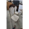 Image 6 : Vintage 1970s-80s Dinette Set, Laminate Top Table With Brass-Tone Base 30”×42”×42” and 4