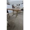 Image 7 : Vintage 1970s-80s Dinette Set, Laminate Top Table With Brass-Tone Base 30”×42”×42” and 4