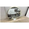 Image 1 : HIMROV Large Irregular Organic Asymmetrical Wall Mirror, Gold Metal Frame, 21 × 24”