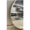 Image 3 : HIMROV Large Irregular Organic Asymmetrical Wall Mirror, Gold Metal Frame, 21 × 24”