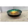 Image 3 : Alexanderwerk No. 10 Hand-Crank Meat Grinder and Iridescent Green and Gold Glass Bowl and Plate
