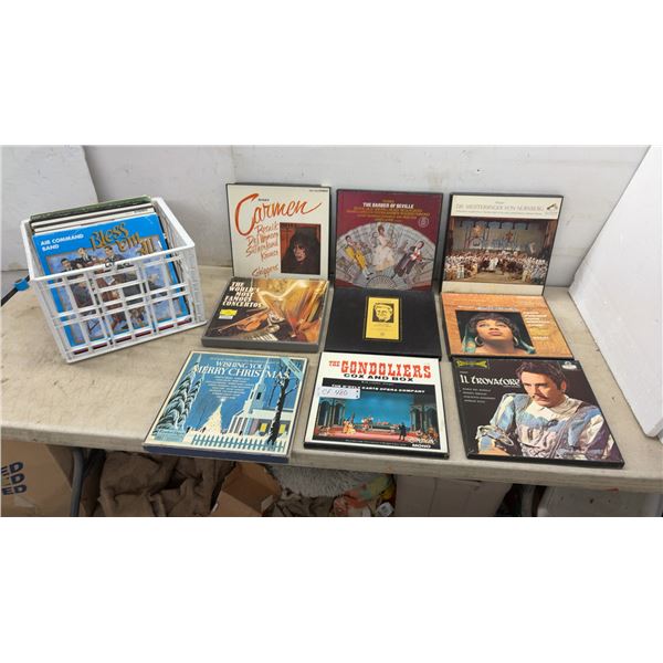 Classical Opera Vinyl Record Box Sets Including Carmen, Aida, Barber of Seville