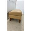 Image 2 : Beige Faux Leather Rectangular Storage Ottoman Footstool