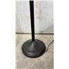 Image 2 : Two-Light Torchiere Floor Lamp with Adjustable Reading Light, Dark Bronze Finish, Frosted Shades