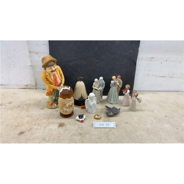 Willow Tree Figurines, 25th and 50th Anniversary Ceramic Figures, Golfer Figure 12” Tall