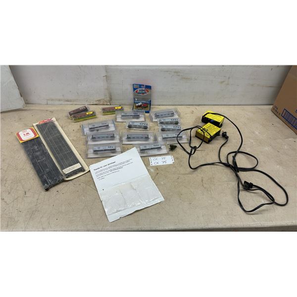Lionel 4550 and Model Power 100 HO Transformers, CN Train Cars N Scale